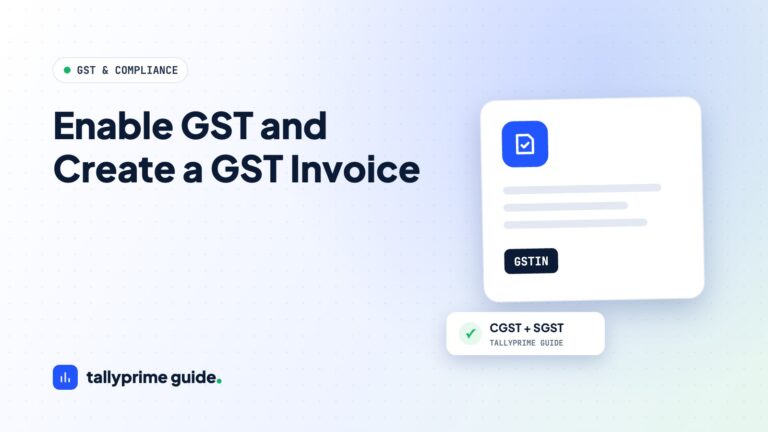Enable GST and Create a GST Invoice