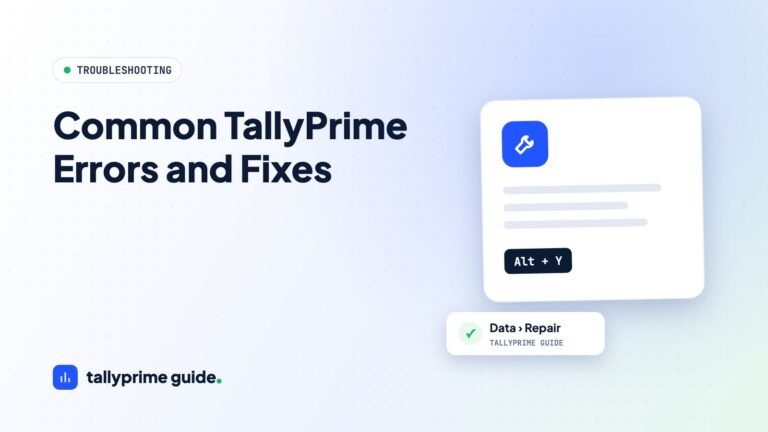 Common TallyPrime Errors and Fixes
